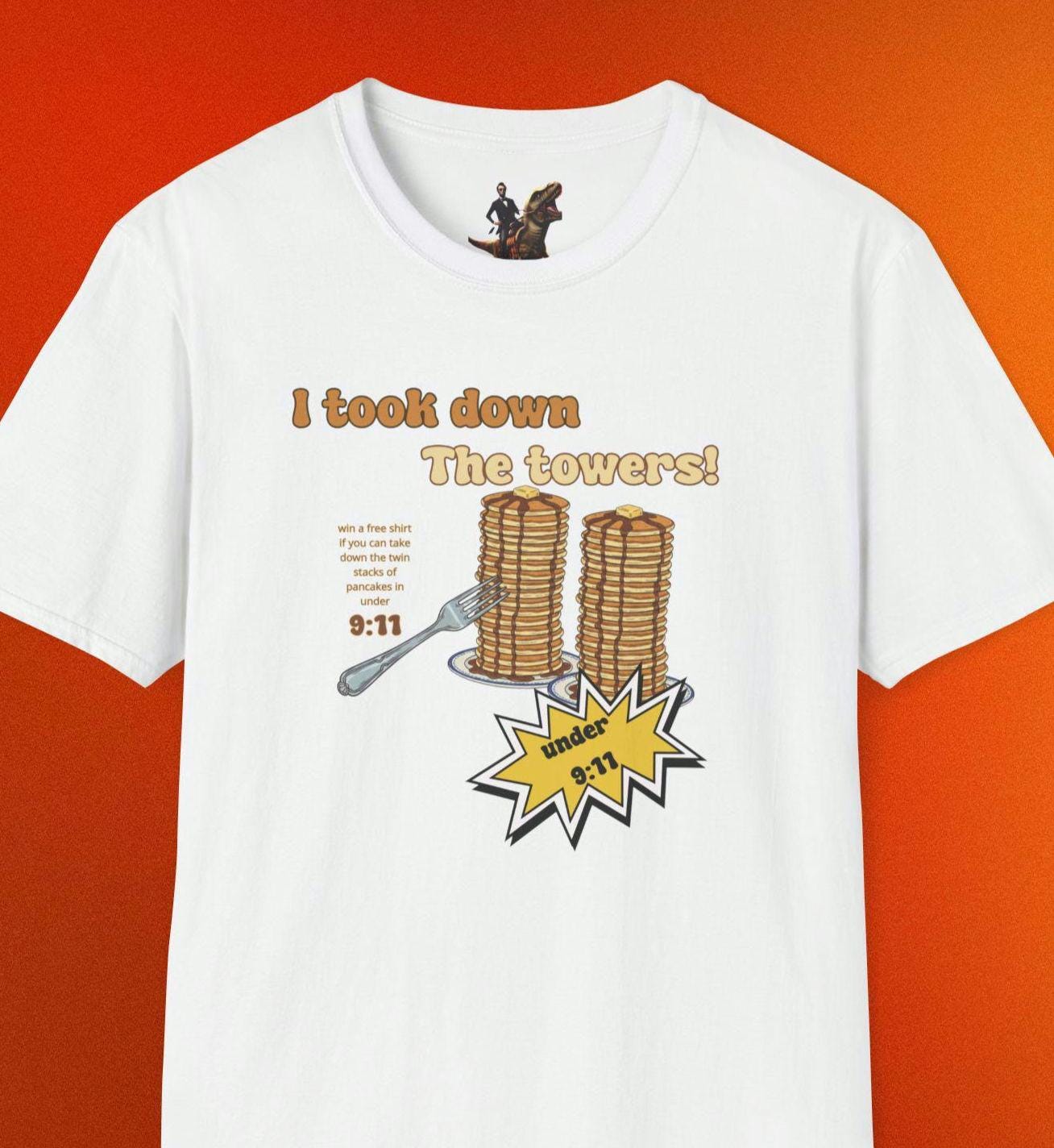 9/11のヴィンテージジョーク「I Took The Towers Pancake Meme」T 