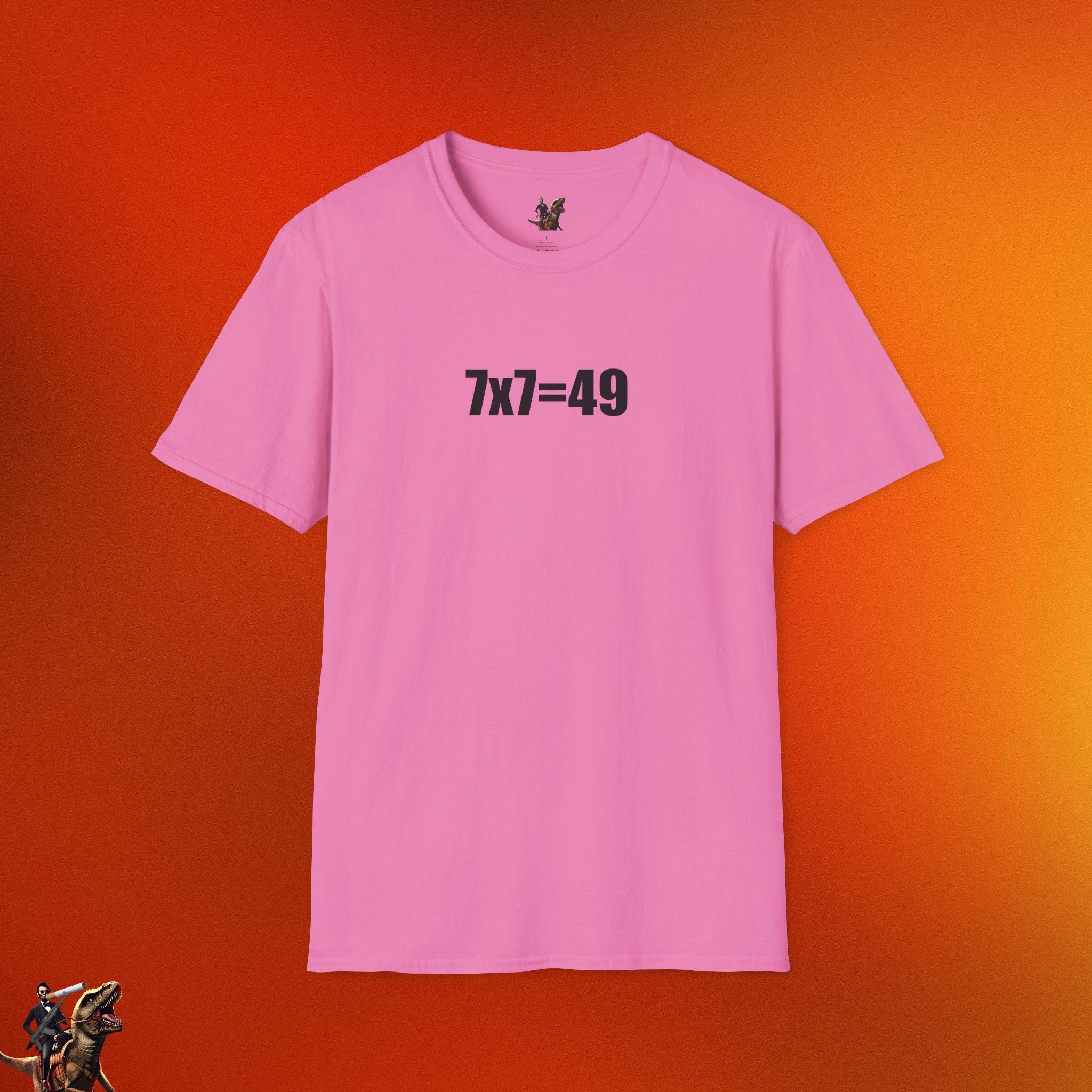 7x7=49 T-shirt | Viral Meme Math Shirt, 67 41 Reference - Etsy