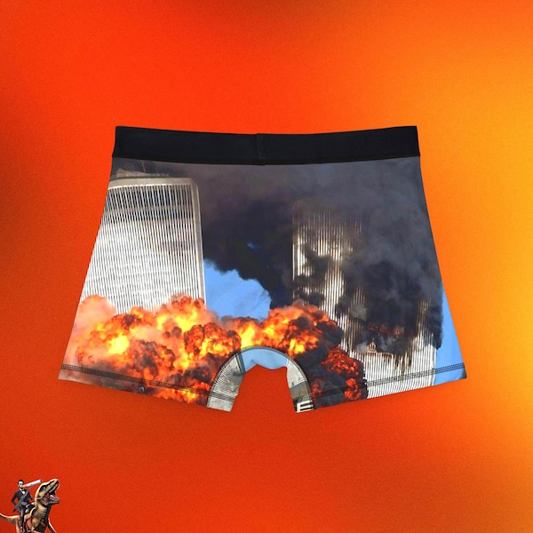 Meme del 11-S completo: Boxers para hombre, ropa interior divertida
