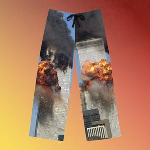 Pantalon de pyjama complet meme du 11 septembre, pantalon rigolo image 1