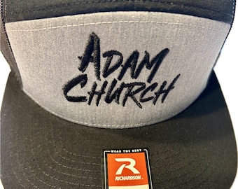 Boné Trucker Adam Church de aba reta bordado - Richardson 168