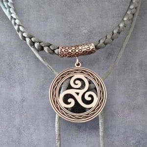Triskelion Pendant Necklace 925 Sterling Silver, Celtic Jewelry, Triple Charm, Triskelion Pendant, Pagan Necklace, Spiritual Jewelry