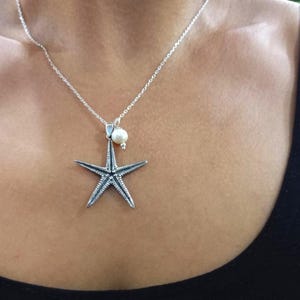 Starfish Pendant Necklace, Starfish Jewelry, Beach Jewelry, Gifts For Her, Real Starfish Pendant, 925 Sterling Silver pendant