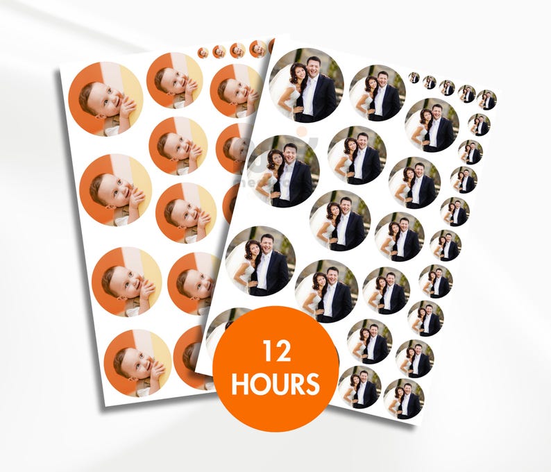 Custom photo round locket featuring personalized circular images designed to fit perfectly inside round lockets. This printable locket image service offers high-resolution photo printing in a circle shape, ideal for keepsake jewelry. Upload your favorite memories to create meaningful and unique locket photos. Perfect for gifts, memorials, or daily wear. Circle photo prints tailored to match your round locket's size.