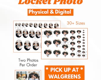 Custom Physical Locket Photos Printable Heart Photo Necklace Walgreens Photo Locket Small Pictures for Locket Photo Print Walgreens