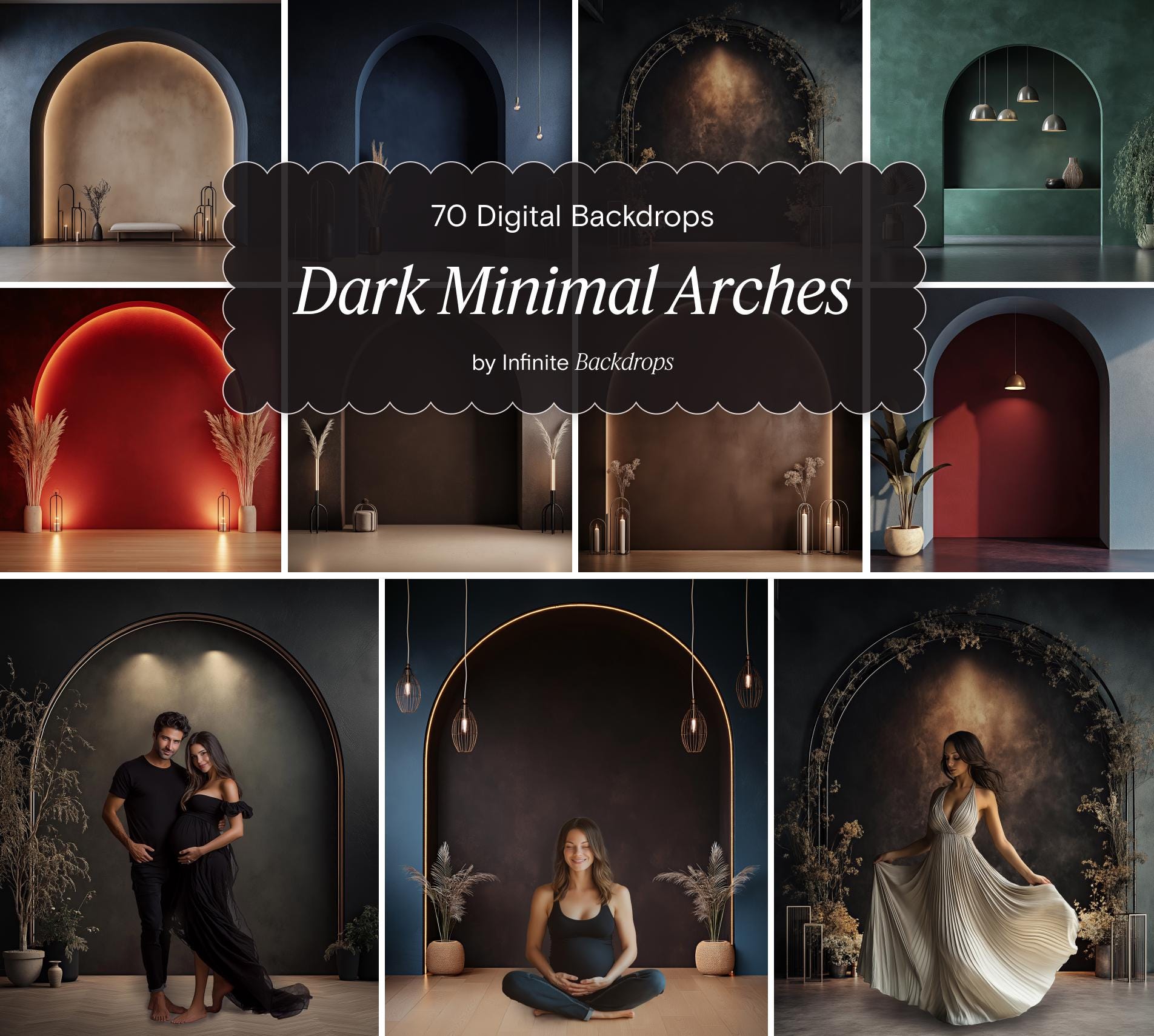 70 Arch Backdrop, Maternity Backdrop, Minimal Arch, Digital Backdrops ...
