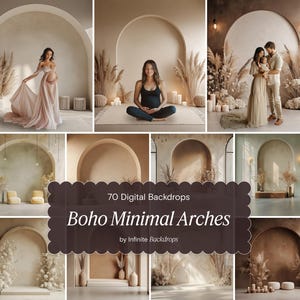 70 Boho Maternity Digital Arch Backdrop, Minimal Arch Digital Backdrops Overlays Studio Backdrop Overlays Fine Art Textures Brown Boho Style