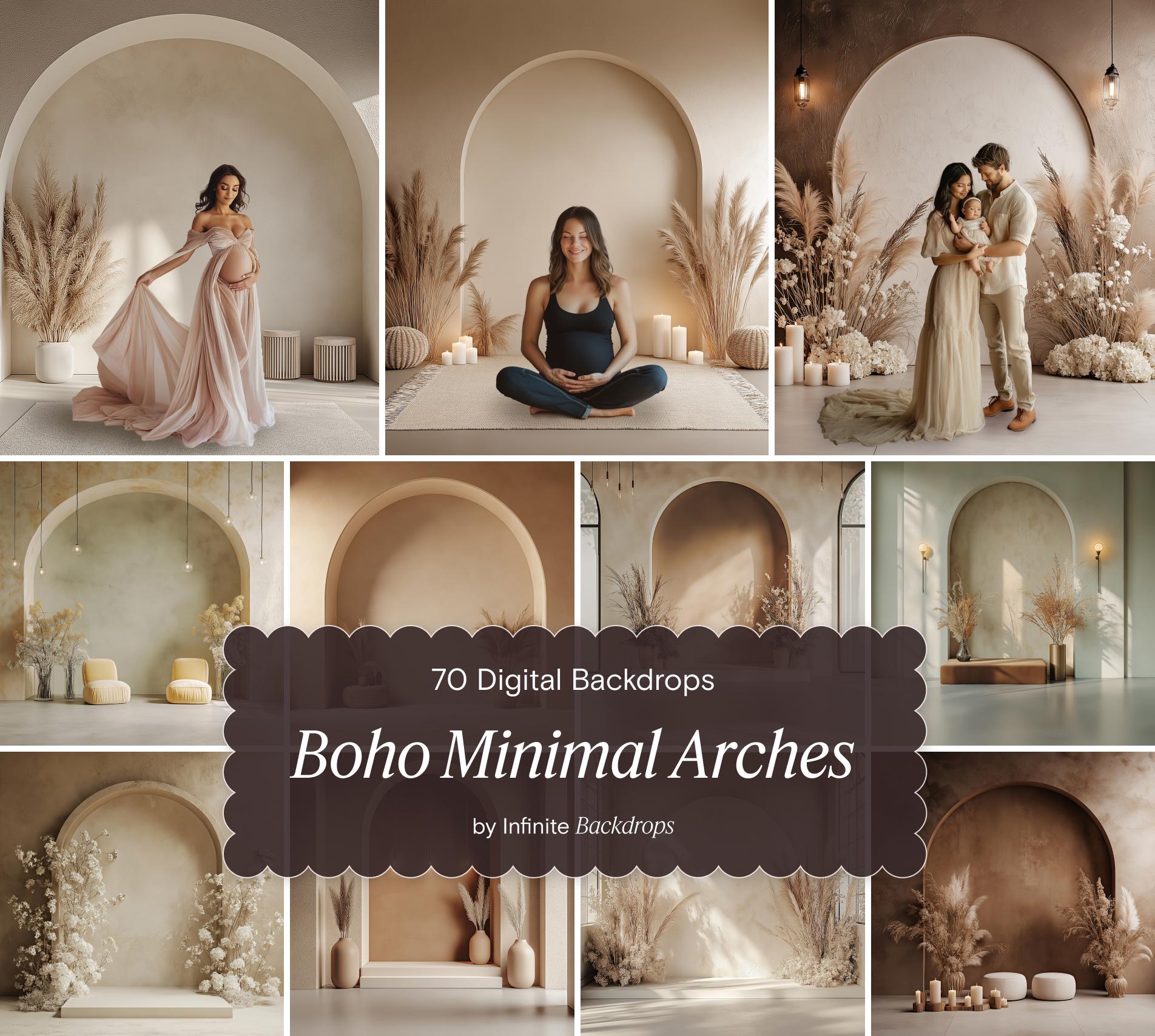 70 Boho Maternity Digital Arch Backdrop, Minimal Arch Digital Backdrops Overlays Studio Backdrop Overlays Fine Art Textures Brown Boho Style