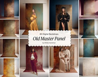 Fondo de retrato de otoño de antiguos maestros: texturas de bellas artes, fondo para fotografía de maternidad, superposición de estudio digital