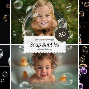 60 Realistic Soap Bubble Overlays – Floating Bubbles Textures, Summer Photoshop Effects Black Background Texture, Overlay Effects Bubble JPG