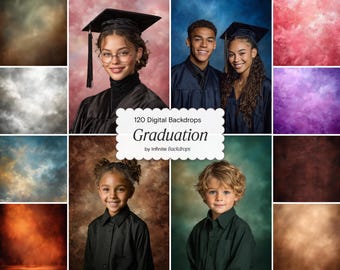 Graduation Digital Backdrops: Classic Senior Session Photo Background for Photoshop, Class Picture Backdrop Digital Download (JPG)
