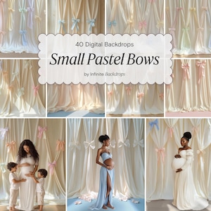 Kleine Pastell Schleife Overlays Schwangerschaft Hintergrund Gender Reveal Hintergründe Baby Shower Hochzeit Band Studio Hintergründe Photoshop Overlays