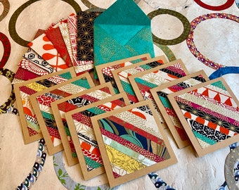 Southeast Asia Paper Gift Enclosure Cards Envelopes, Set of 10