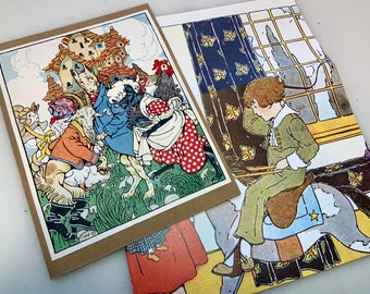 Vintage Volland Mother Goose Blank Cards, Set of 6