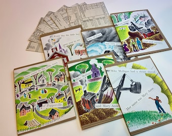 Mike Mulligan and His Steam Shovel Blank Cards, Set of 6