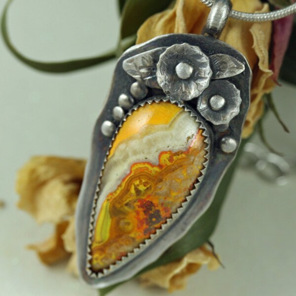 Bumblebee Jasper Pendant, Bumble Bee Jasper Jewelry, Jasper Jewelry