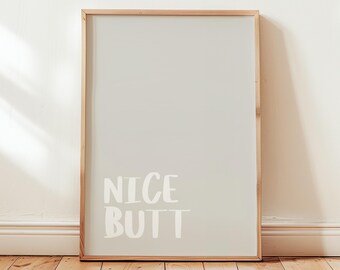 Póster "Buen trasero": Impresión tipográfica minimalista (descarga digital)