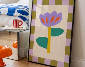 Abstract Floral Print | Scandinavian Matisse Style Botanical Poster