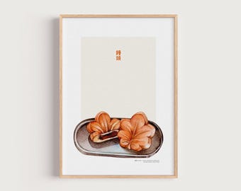 Mochi Poster | Japanese Dessert | Minimalist Cafe Decor