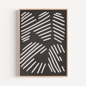 Poster "Nice" Stripes / Beige o Nero Design Fresco e Minimalista per un'Atmosfera Accogliente e un Promemoria di Gentilezza / Audace ed Elegante