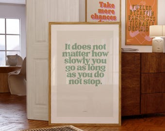 Motivational Quote Poster: Sage Green Minimalist Print