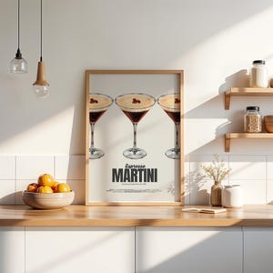 Poster Espresso Martini | Cocktail Art | Schickes Design | Erfrischende Kunst | Modern Century Art | Stilvoller Print für dein Wohnzimmer