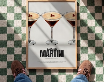 Espresso Martini Poster – Modern Minimalist Cocktail Print