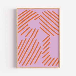 Pink Orange COOL Poster | Modernes Design | Typografische Streifen | Farbenfroh | Minimalistisches Poster für dein Wohnzimmer