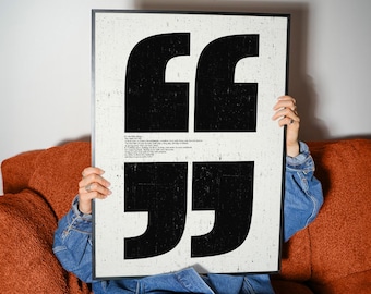Minimalist Black and White Quote Poster: Scandinavian Gallery Wall Art