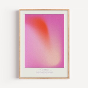 Poster sfumato rosa arancione grana fine "vividezza", come una stella cadente - perfetto per i sognatori / download digitale