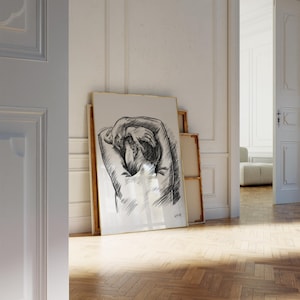 ArtPrint: Ästhetische und minimalistische Kunst, die mit ihrer schlichten Eleganz moderne Räume stilvoll verzaubert, Bleistiftzeichnung