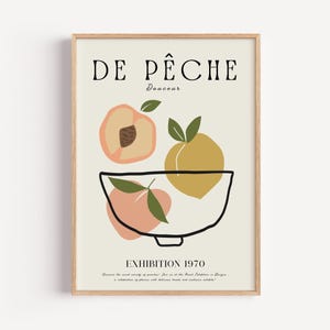 Poster &quot;Peach Exhibition&quot;: Bring the essence of Georgia’s peach culture into your home. A perfect gift for the kitchen | Poster