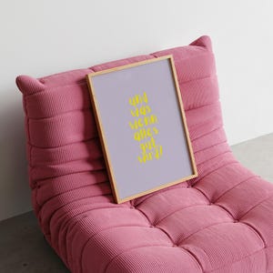 Poster de citation minimaliste – « Wenn alles gut wird était-il un fou ? » – Lila et Gelb