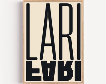 Lari Fari Print | Simple And Modern Typography Poster | Minimalist Wall Art Poster | Home Decor