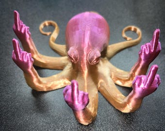 Figura de pulpo impresa en 3D: una decoración de escritorio original