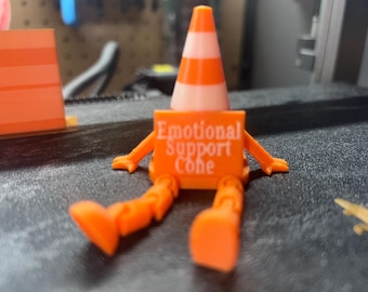 Emotional Support Traffic Cone Desk Buddy
