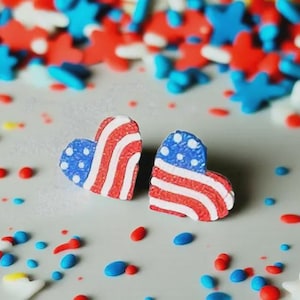 4th of July Flag Earrings