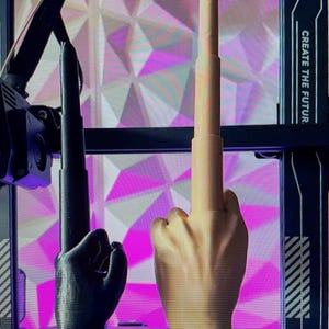 Collapsing Middle Finger by 3dgeex