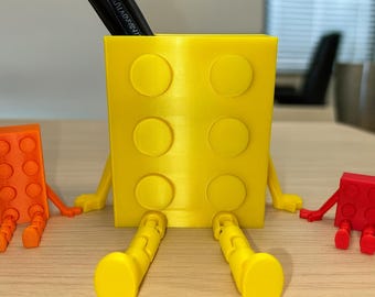 3D-utskriven penn- och blyertspennahållare: Rolig magnetisk skrivbordsorganisatör
