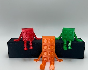 Mini Brick Buddy Jr. Figure: Custom 3D Printed Desk Toy