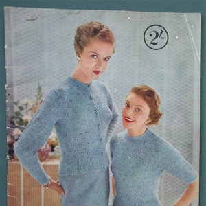 Munrospun Knitting Book No 14 vintage 1940s 1950s original patterns 40s 50s women's sweaters cardigans babies' children's men's garments