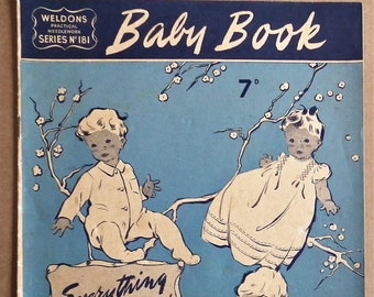 Baby Book vintage 40s knitting patterns booklet - adverts for sewing patterns maternity clothes Weldons Practical Needlework Series No. 181