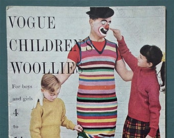 Vogue Knitting Book 50s 60s Vogue Children's Woollies No. 3 UK 1950s 1960s original patterns retro cardigans jackets etc for girls and boys