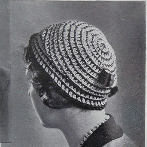 Vintage 1930s crochet patterns women's hats caps Fancy Needlework Illustrated magazine supplement 30s original patterns women's accessories image 7