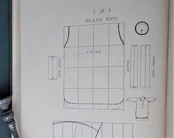 Antique needlework book Pattern-Making by Paper Folding 1906 Miss F. Heath sewing women's children's garments underwear Edwardian education