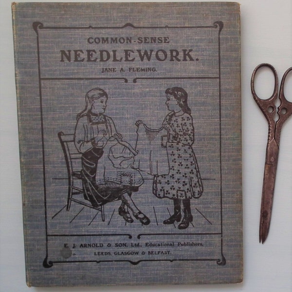 Gezond handwerk Jane A. Fleming antieke vintage naaiboek handleiding voor schoolleraren Edwardiaanse kleding die stoppen stopt