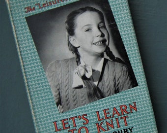 Vintage 1950s knitting book - Let's Learn to Knit James Norbury - 50s original patterns children's sweaters cardigans - doll's clothes