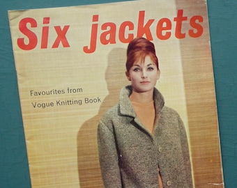 Vogue-Knit No. 162 Six Jackets 1961 vintage 1960s Vogue knitting patterns book booklet UK magazine 60s original patterns women's cardigans