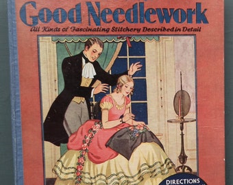 Vintage 1920s 1930s sewing Book of Good Needlework Number Four No 4 UK 20s 30s knitting patterns doll's clothes Little Red Riding Hood