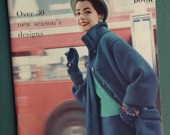 Origineel vintage Vogue Knitting Book nr. 45 uit de jaren 1950 - patronen voor damesjacks en truien